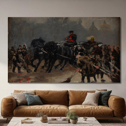 Arriva Lo Zar Jacek Malczewski jml135 quadro stampato su tela