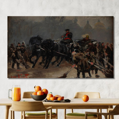 Arriva Lo Zar Jacek Malczewski jml135 quadro stampato su tela