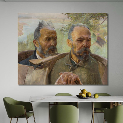 Due Teste Di Vecchi Jacek Malczewski jml138 quadro stampato su tela