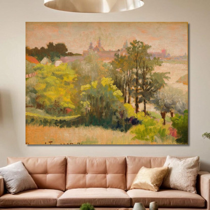 Veduta Di Cracovia Da Zwierzyniec Jacek Malczewski jml141 quadro stampato su tela