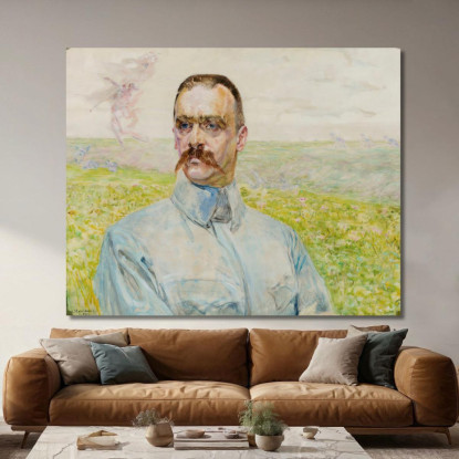 Ritratto Del Brigadiere Jozef Pilsudski Jacek Malczewski jml156 quadro stampato su tela