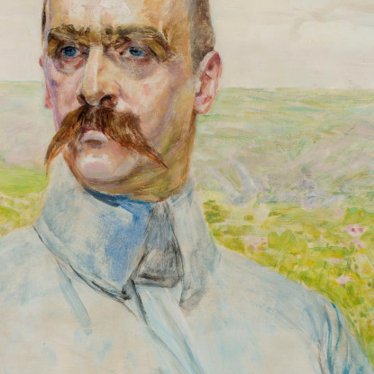Ritratto Del Brigadiere Jozef Pilsudski Jacek Malczewski jml156 quadro stampato su tela