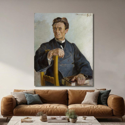 Ritratto Del Sacerdote Henryk Radominski Jacek Malczewski jml163 quadro stampato su tela
