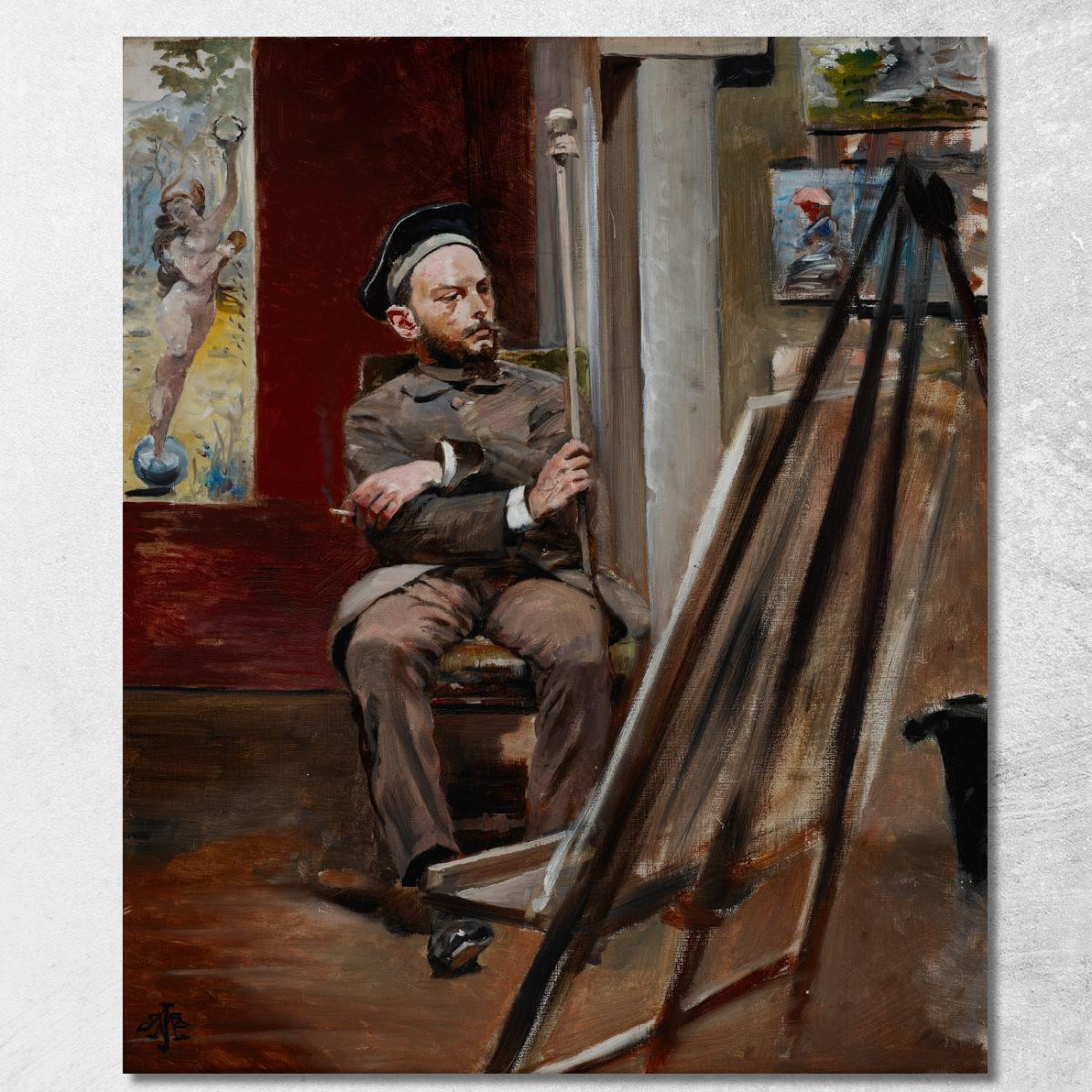 Ritratto Di Stanislao Tondos Jacek Malczewski jml164 quadro stampato su tela Ritratto Di Stanislao Tondos Jacek Malczewski jml164 quadro stampato su tela