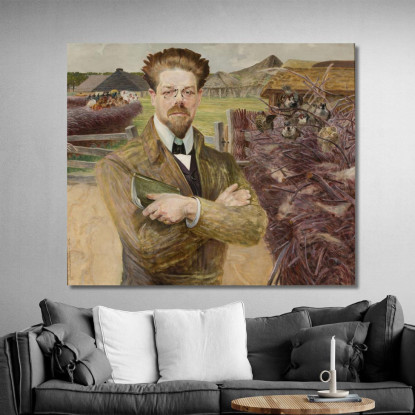 Ritratto Di Wladyslaw Reymont Jacek Malczewski jml169 quadro stampato su tela