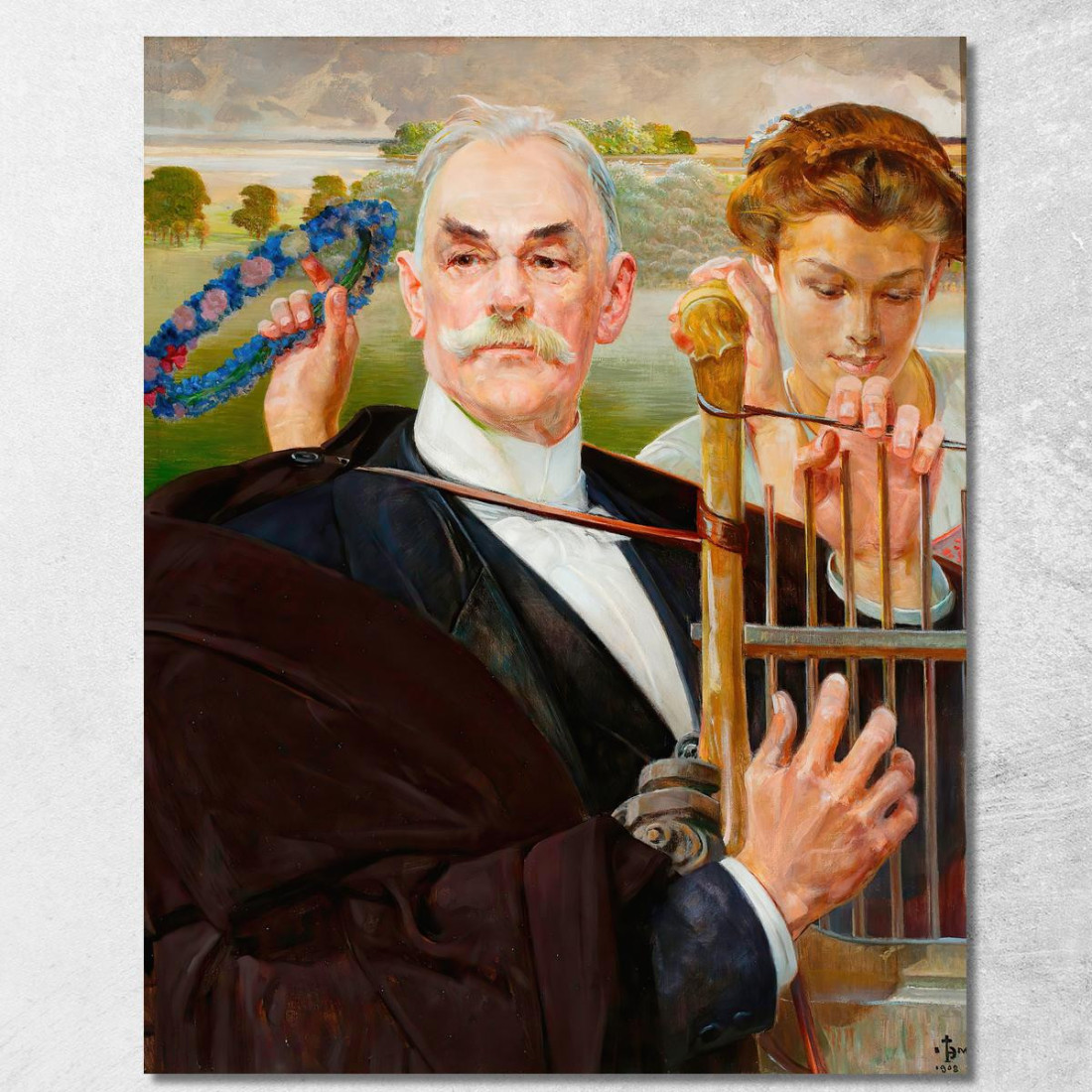 Ritratto Di Wladyslaw Zelenski Jacek Malczewski jml170 quadro stampato su tela Ritratto Di Wladyslaw Zelenski Jacek Malczewski jml170 quadro stampato su tela