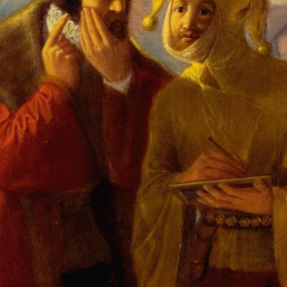 Stanczyk Finge Di Avere Mal Di Denti Jan Matejko jmt57 quadro stampato su tela