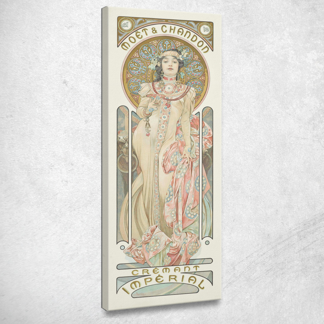 Moët E Chandon Secco Imperiale Alphonse Mucha amu86 quadro stampato su tela Moët E Chandon Secco Imperiale Alphonse Mucha amu86 quadro stampato su tela