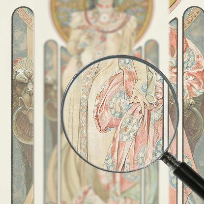 Moët E Chandon Secco Imperiale Alphonse Mucha amu86 quadro stampato su tela