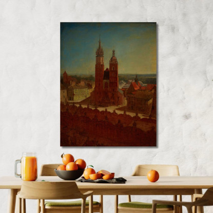 Veduta Dalla Torre Del Municipio Jan Matejko jmt67 quadro stampato su tela
