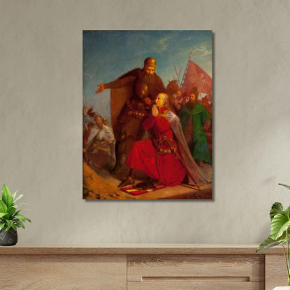 Wladyslaw Jagiello E Vytautas Pregano Prima Della Battaglia Di Grunwald Jan Matejko jmt69 quadro stampato su tela