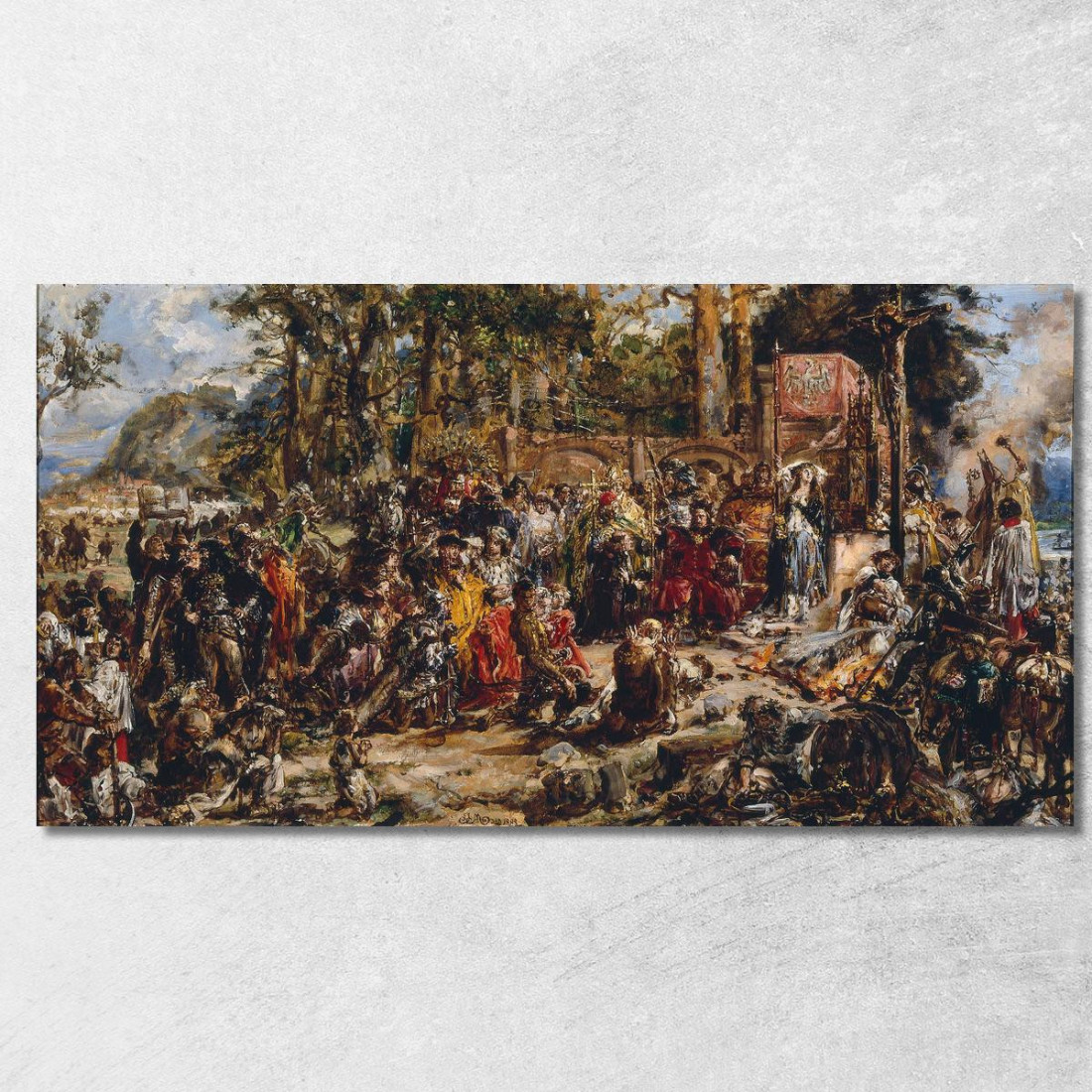 Battesimo Della Lituania Dalla Serie Storia Della Civiltà In Polonia Jan Matejko jmt71 quadro stampato su tela Battesimo Della Lituania Dalla Serie Storia Della Civiltà In Polonia Jan Matejko jmt71 quadro stampato su tela