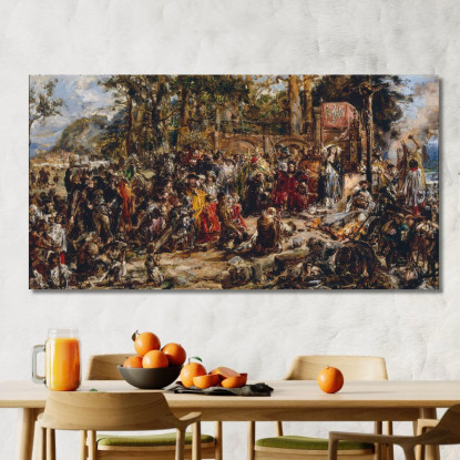 Battesimo Della Lituania Dalla Serie Storia Della Civiltà In Polonia Jan Matejko jmt71 quadro stampato su tela