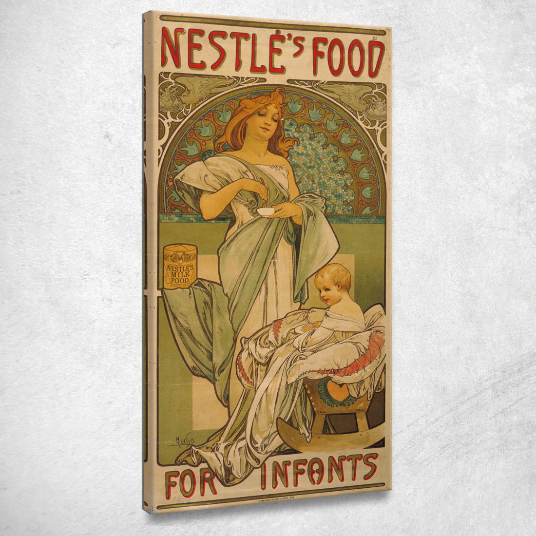 Il Cibo Della Nestlé Alphonse Mucha amu88 quadro stampato su tela Il Cibo Della Nestlé Alphonse Mucha amu88 quadro stampato su tela