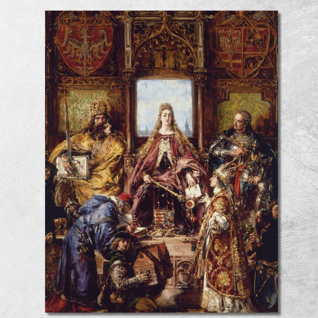 Fondazione Dell'Accademia 1361 1399 1400 D.C. Jan Matejko jmt75 quadro stampato su tela Fondazione Dell'Accademia 1361 1399 1400 D.C. Jan Matejko jmt75 quadro stampato su tela