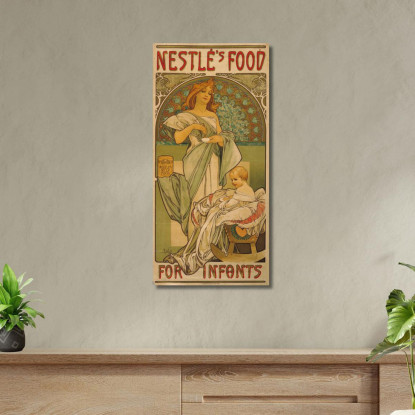 Il Cibo Della Nestlé Alphonse Mucha amu88 quadro stampato su tela