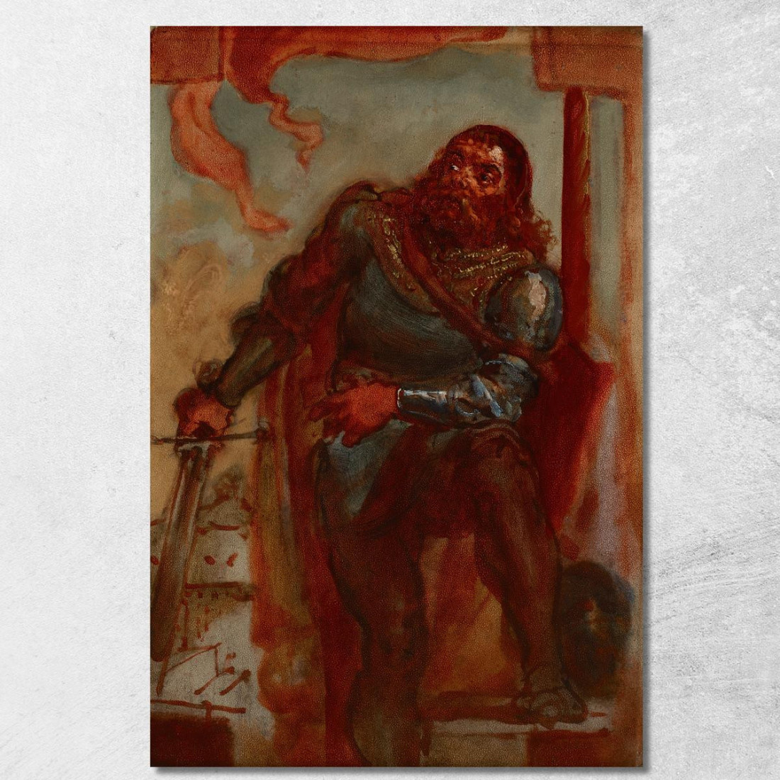 Bozzetto Per Il Dipinto Waclaw Wilczek Durante La Difesa Del Monastero Benedettino Jan Matejko jmt82 quadro stampato su tela Bozzetto Per Il Dipinto Waclaw Wilczek Durante La Difesa Del Monastero Benedettino Jan Matejko jmt82 quadro stampato su tela