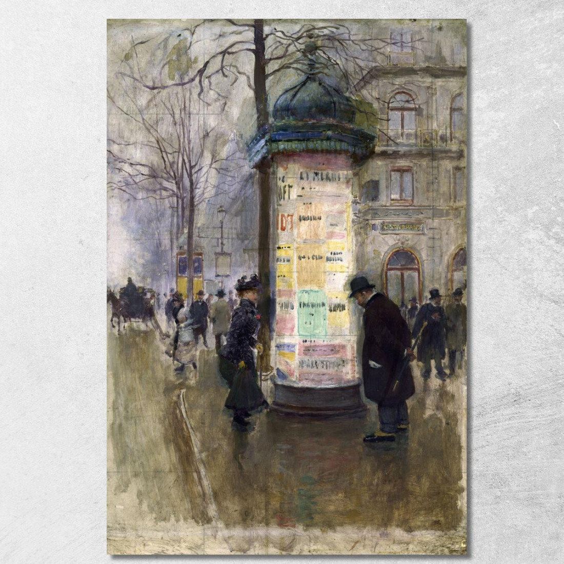 La Colonne Morris Jean Béraud jbr33 quadro stampato su tela La Colonne Morris Jean Béraud jbr33 quadro stampato su tela