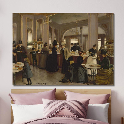 La Pasticceria Gloppe Jean Béraud jbr38 quadro stampato su tela