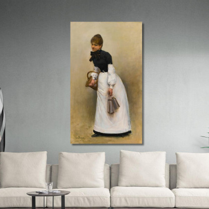 Il Servo La Piccola Lattaia Jean Béraud jbr42 quadro stampato su tela