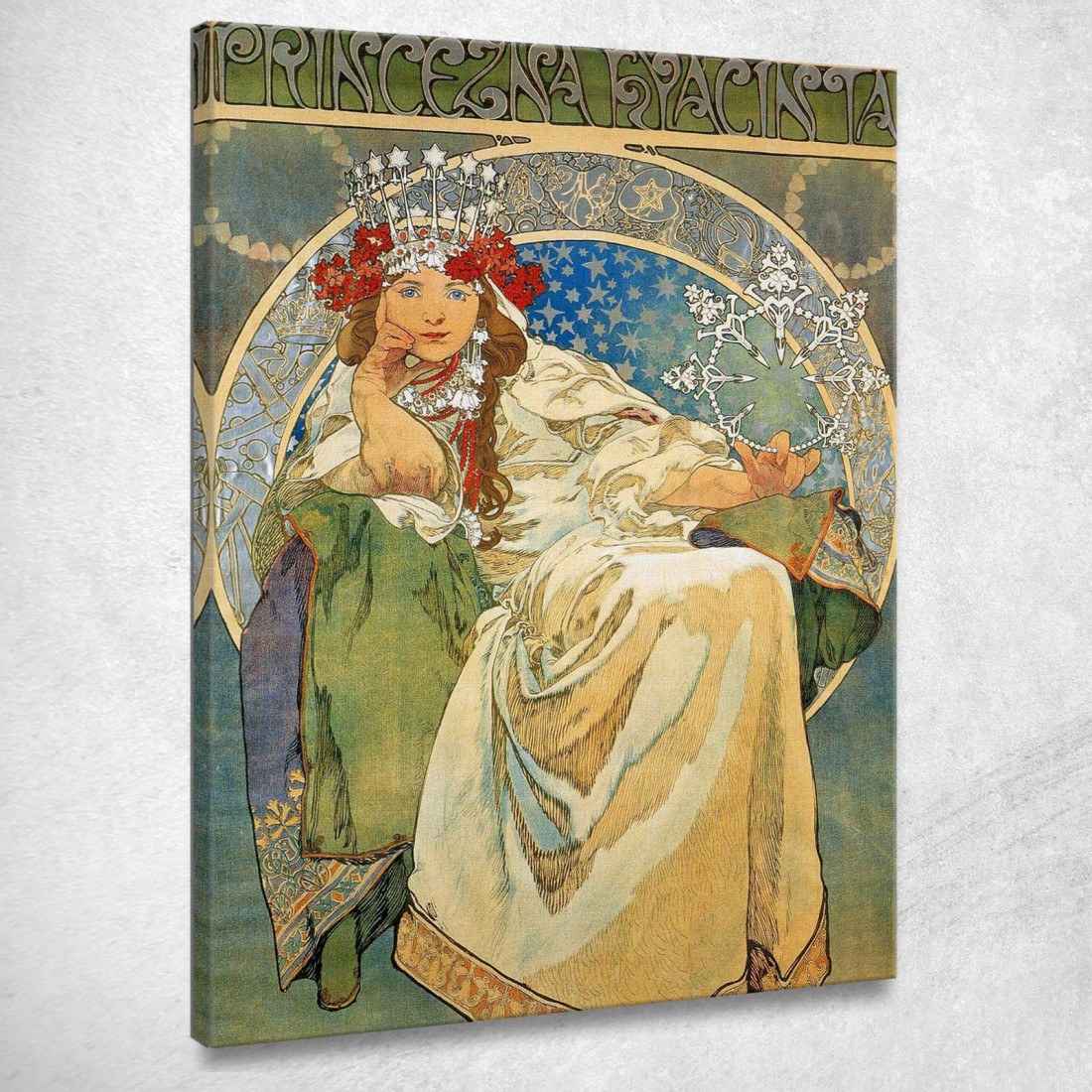 Principessa Giacinto 1911 Alphonse Mucha amu96 quadro stampato su tela Principessa Giacinto 1911 Alphonse Mucha amu96 quadro stampato su tela