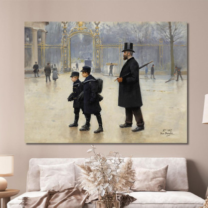 Parco Monceau Jean Béraud jbr61 quadro stampato su tela