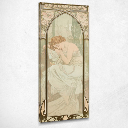 Riposo Notturno Alphonse Mucha amu98 quadro stampato su tela