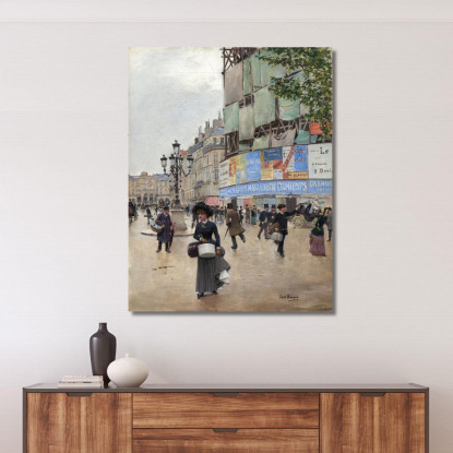 Parisrue Du Havre Jean Béraud jbr80 quadro stampato su tela