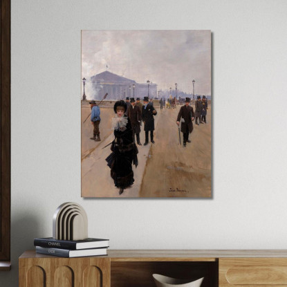 Scena Da Place De La Concorde Jean Béraud jbr92 quadro stampato su tela