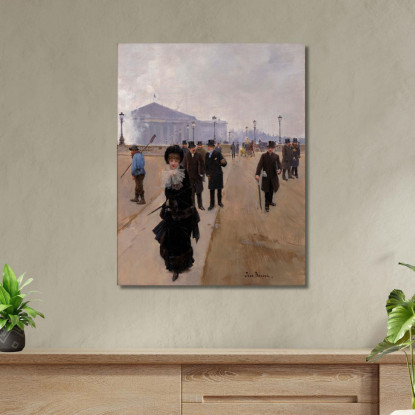 Scena Da Place De La Concorde Jean Béraud jbr92 quadro stampato su tela