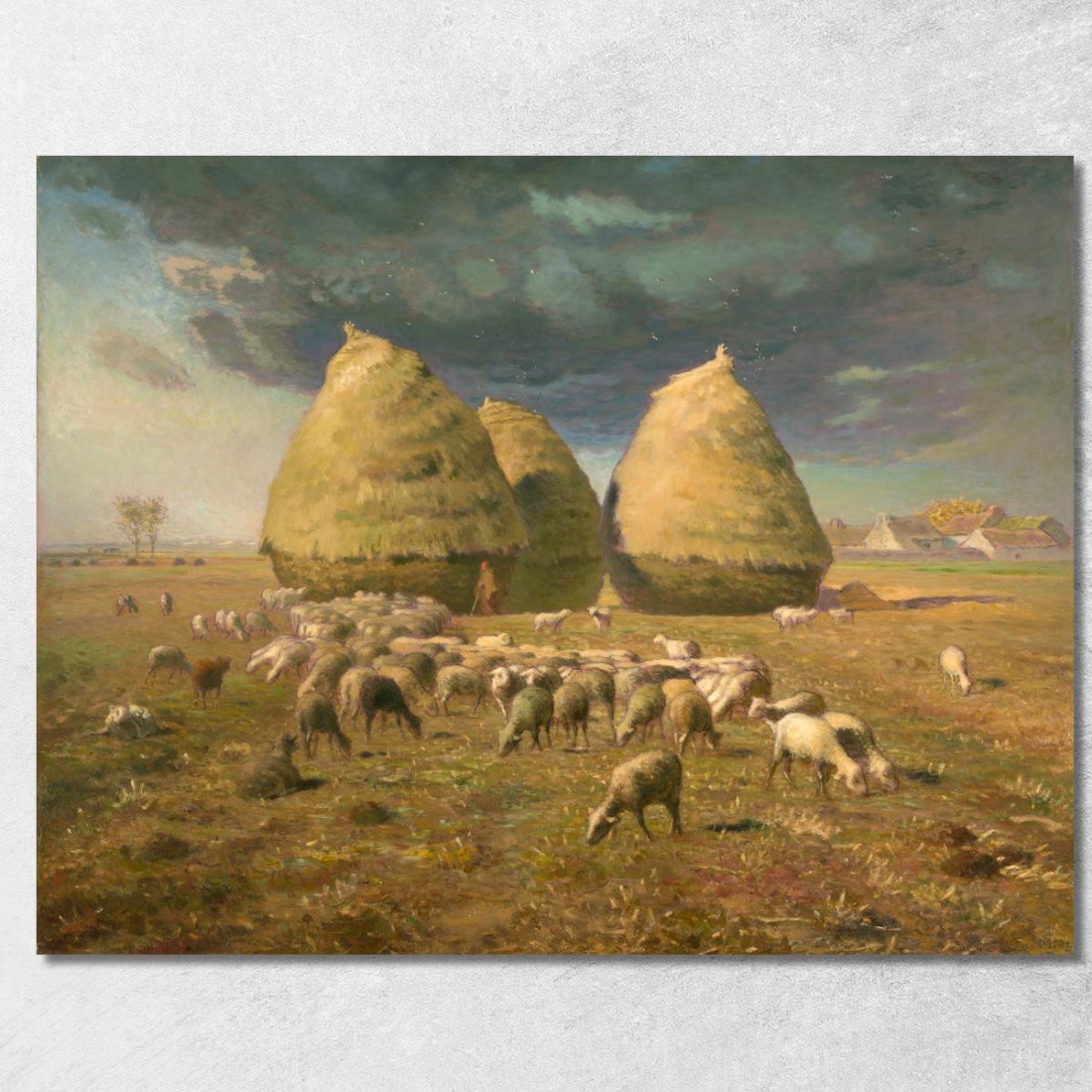 Autunno Nei Pagliai Jean-François Millet jfm22 quadro stampato su tela Autunno Nei Pagliai Jean-François Millet jfm22 quadro stampato su tela