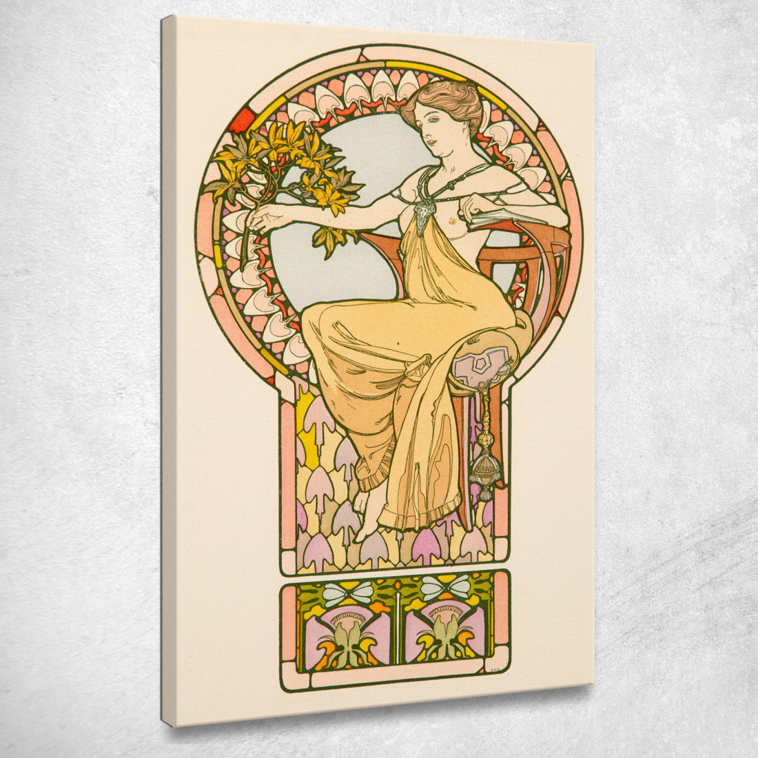 Donna Seduta N. 48 Alphonse Mucha amu107 quadro stampato su tela Donna Seduta N. 48 Alphonse Mucha amu107 quadro stampato su tela