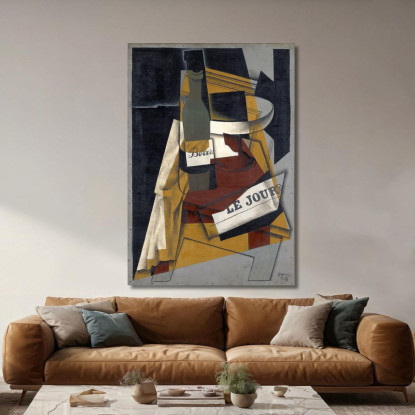 Bottiglia E Portafrutta Bottiglia Di Giornale E Portafrutta Juan Gris jgr12 quadro stampato su tela