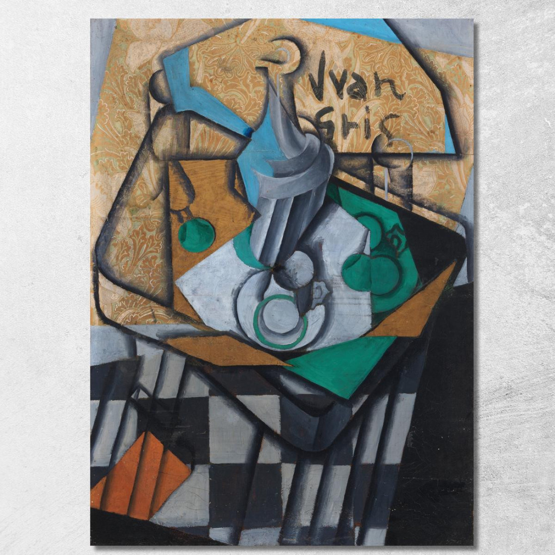 Caraffe Tazze E Bicchieri Juan Gris jgr14 quadro stampato su tela Caraffe Tazze E Bicchieri Juan Gris jgr14 quadro stampato su tela
