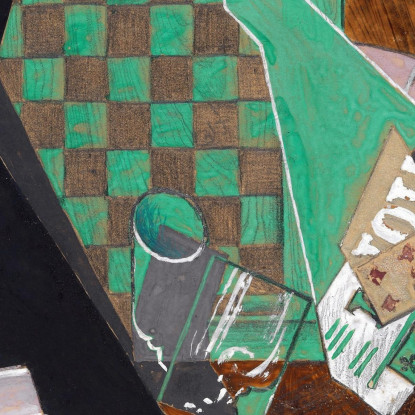 Scacchiera E Carte Da Gioco Juan Gris jgr15 quadro stampato su tela