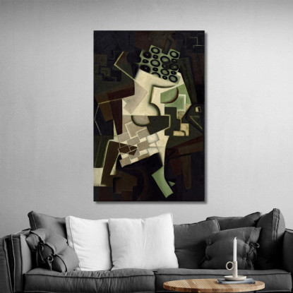 Piatto Di Frutta Su Una Tovaglia A Quadretti Juan Gris jgr19 quadro stampato su tela