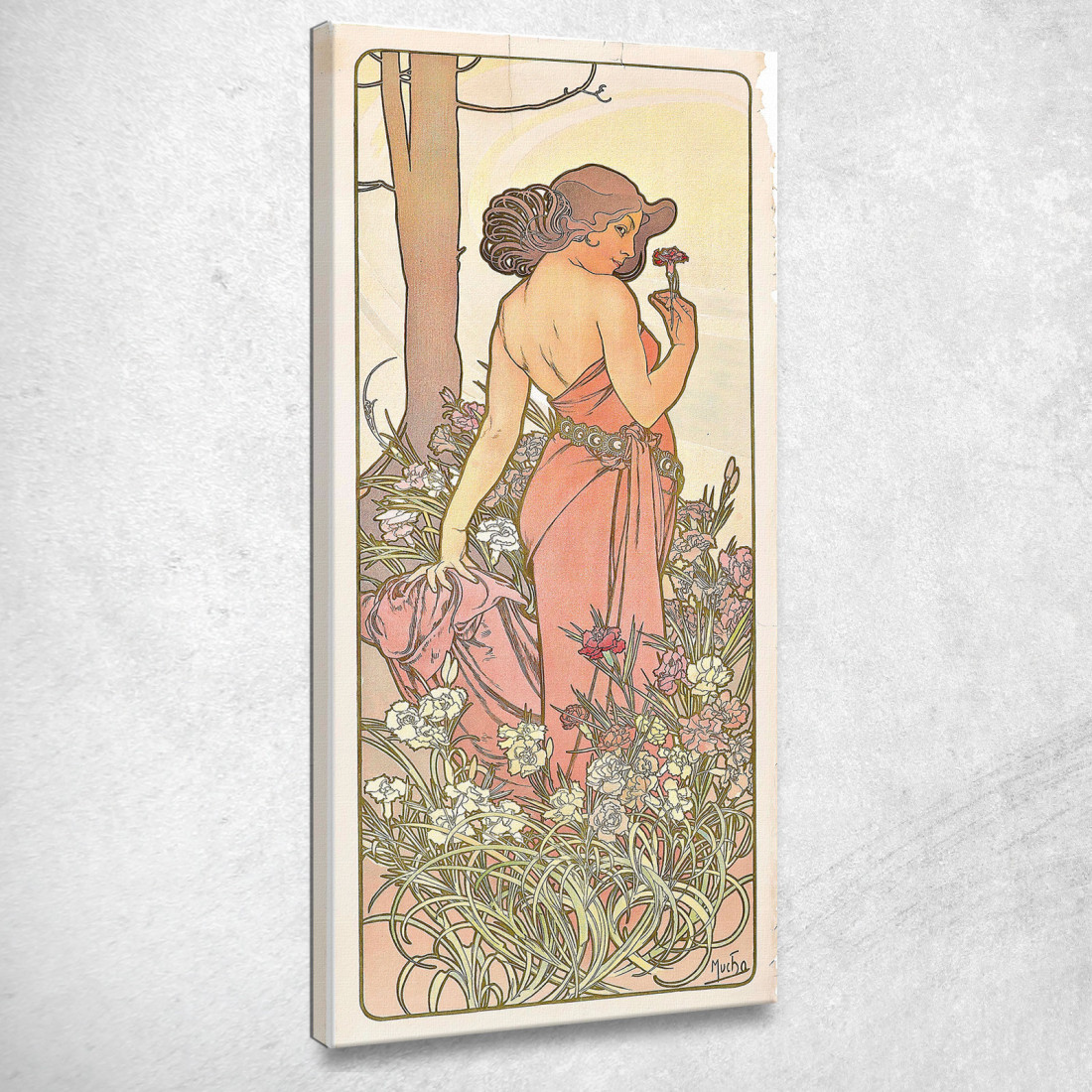 Il Garofano Alphonse Mucha amu117 quadro stampato su tela Il Garofano Alphonse Mucha amu117 quadro stampato su tela