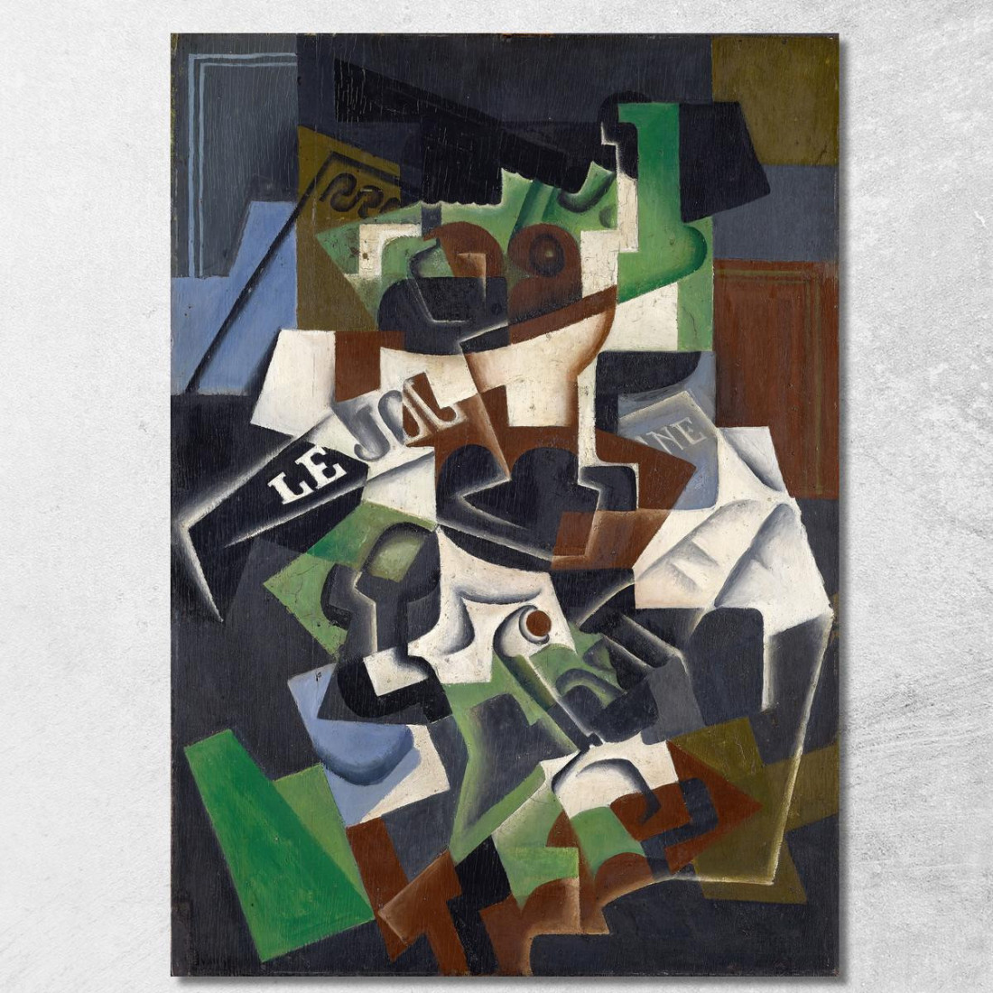 Pipa E Giornale Per Un Portafrutta Juan Gris jgr24 quadro stampato su tela Pipa E Giornale Per Un Portafrutta Juan Gris jgr24 quadro stampato su tela