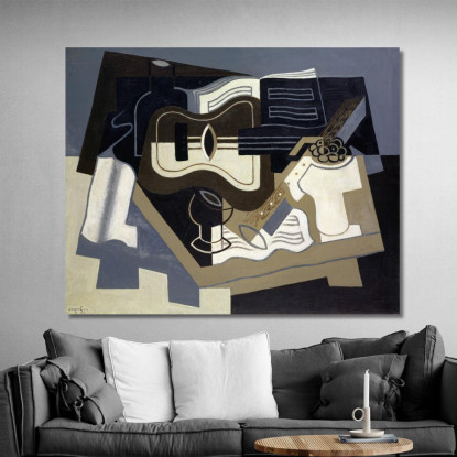 Chitarra E Clarinetto Juan Gris jgr28 quadro stampato su tela