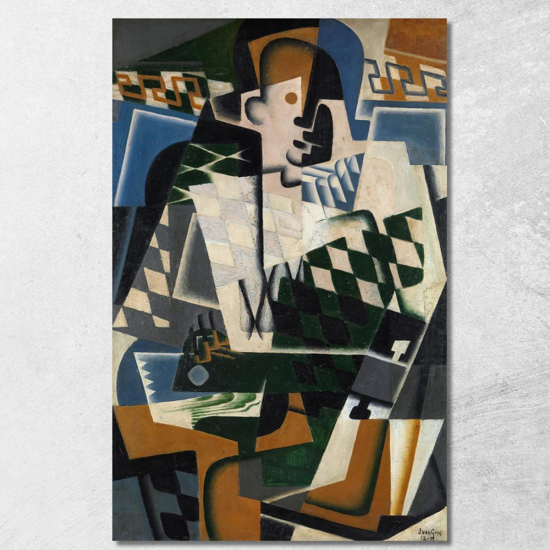 Arlecchino Con Una Chitarra Juan Gris jgr32 quadro stampato su tela Arlecchino Con Una Chitarra Juan Gris jgr32 quadro stampato su tela