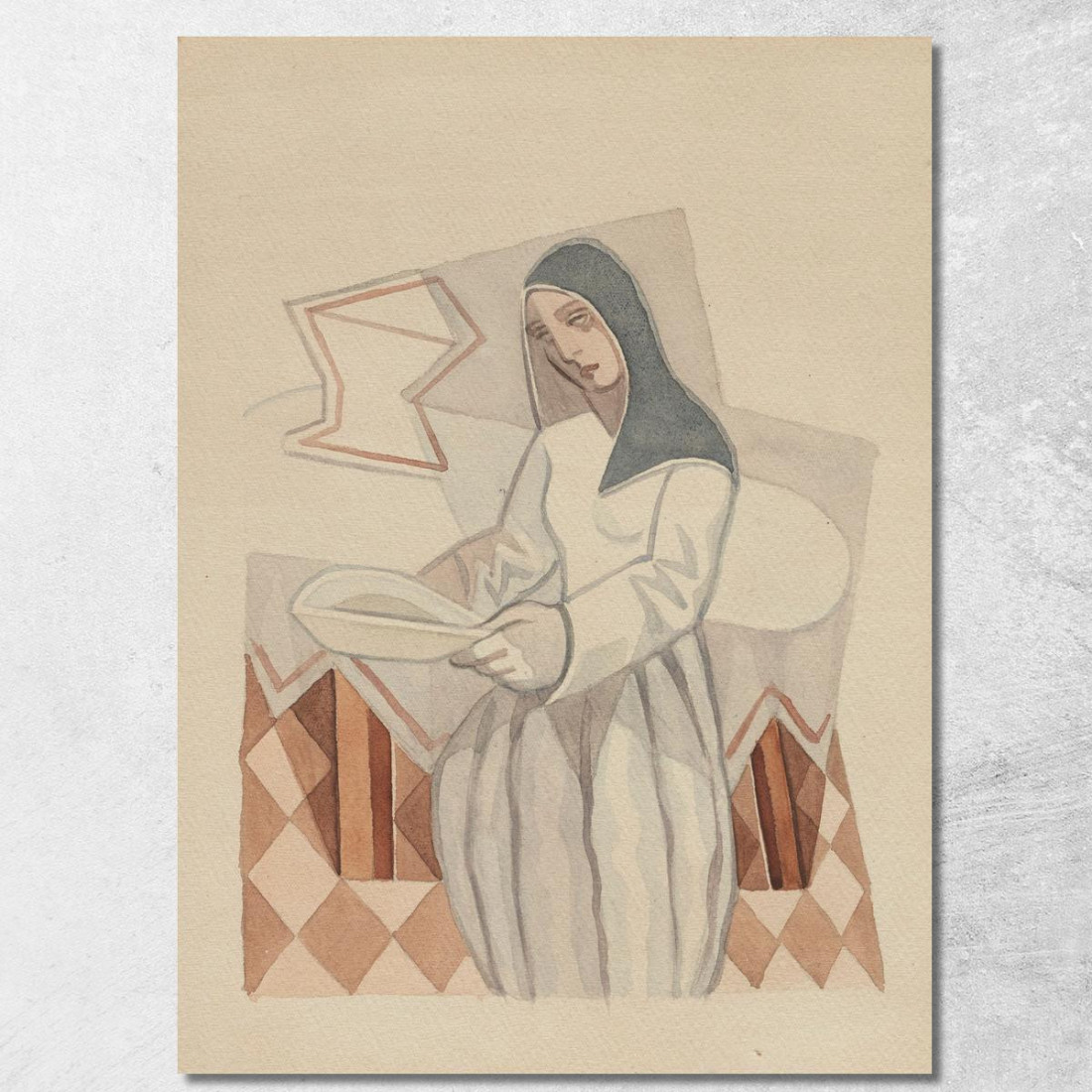La Suora Juan Gris jgr38 quadro stampato su tela La Suora Juan Gris jgr38 quadro stampato su tela
