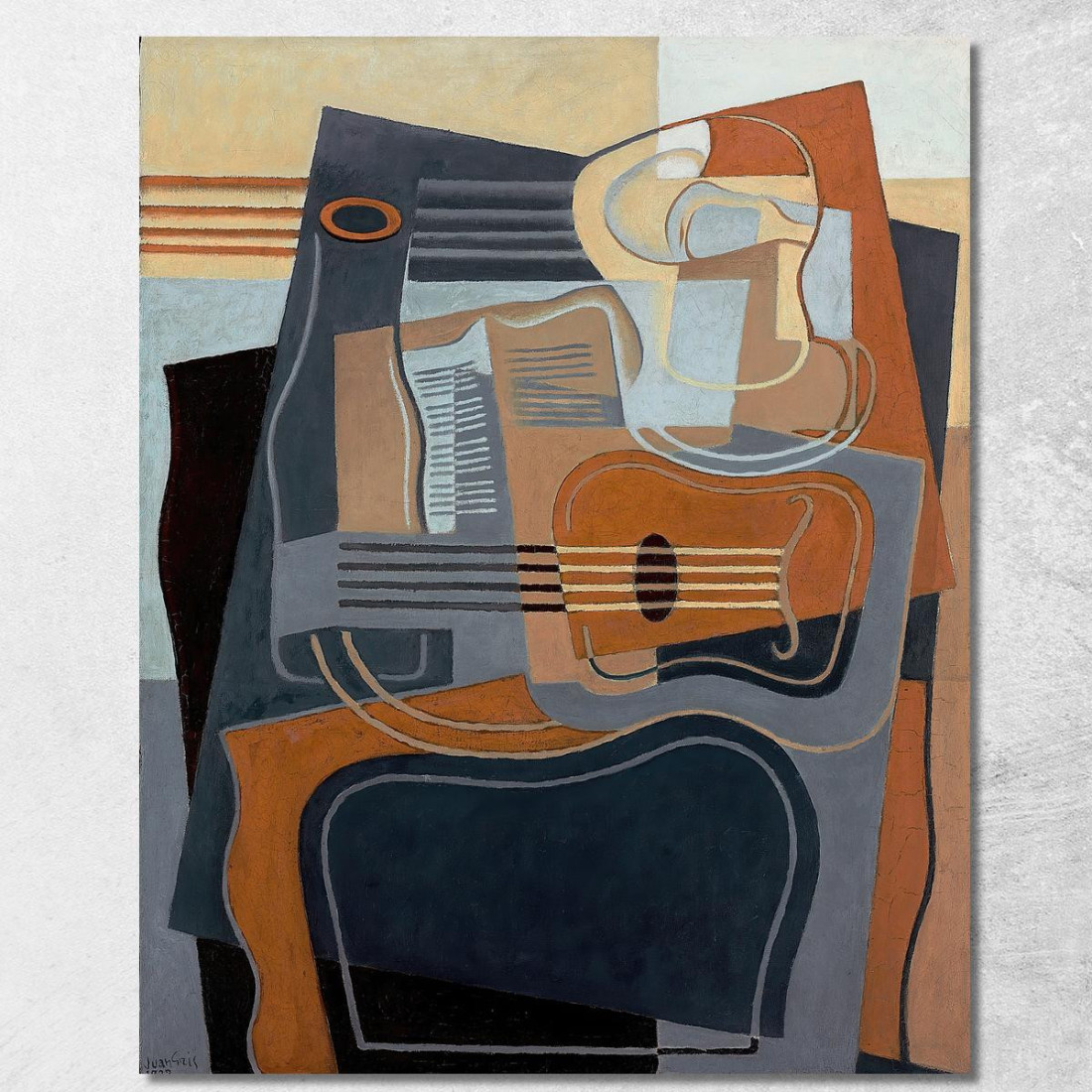 Il Tavolo Con Piedistallo Juan Gris jgr43 quadro stampato su tela Il Tavolo Con Piedistallo Juan Gris jgr43 quadro stampato su tela