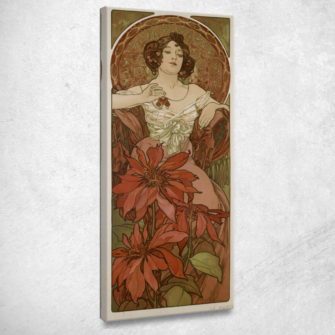 Il Rubino Alphonse Mucha amu121 quadro stampato su tela Il Rubino Alphonse Mucha amu121 quadro stampato su tela