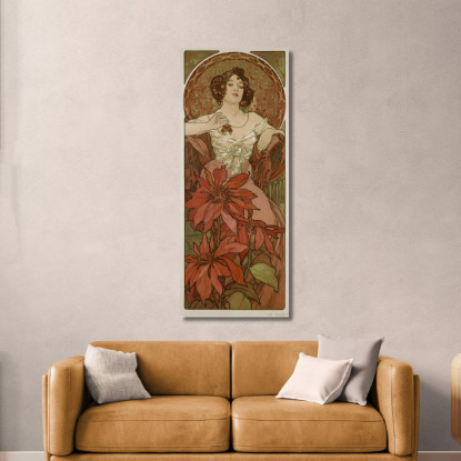 Il Rubino Alphonse Mucha amu121 quadro stampato su tela