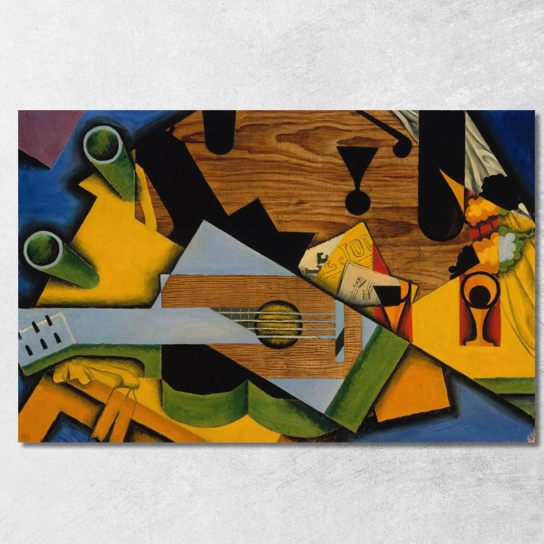 Natura Morta Con Una Chitarra Juan Gris jgr58 quadro stampato su tela