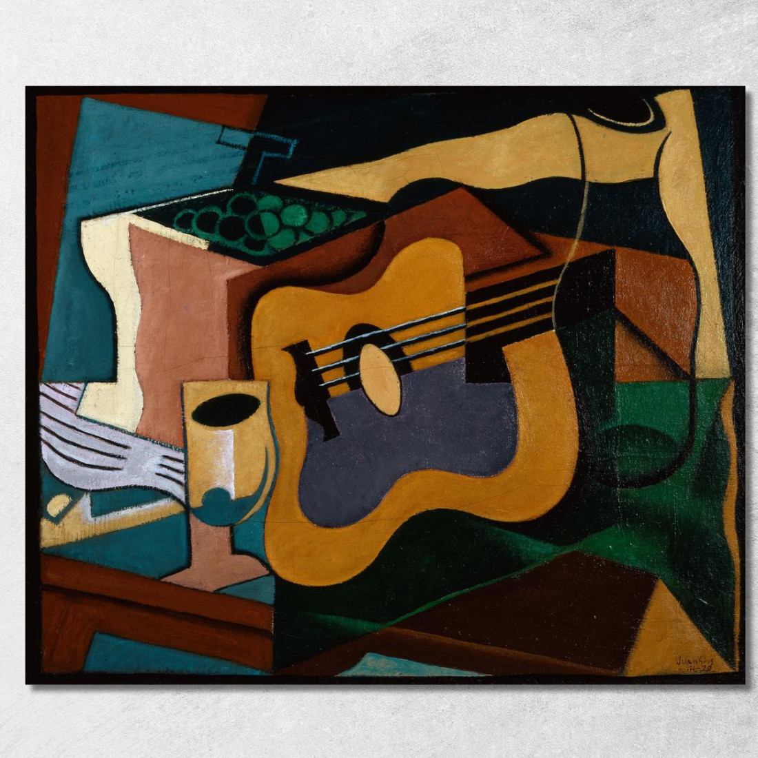 Natura Morta Con Chitarra Juan Gris jgr61 quadro stampato su tela Natura Morta Con Chitarra Juan Gris jgr61 quadro stampato su tela