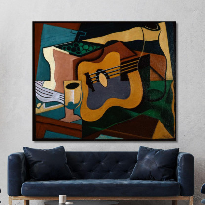 Natura Morta Con Chitarra Juan Gris jgr61 quadro stampato su tela