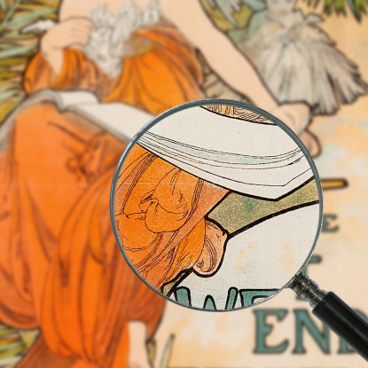 La Recensione Del West End Alphonse Mucha amu122 quadro stampato su tela