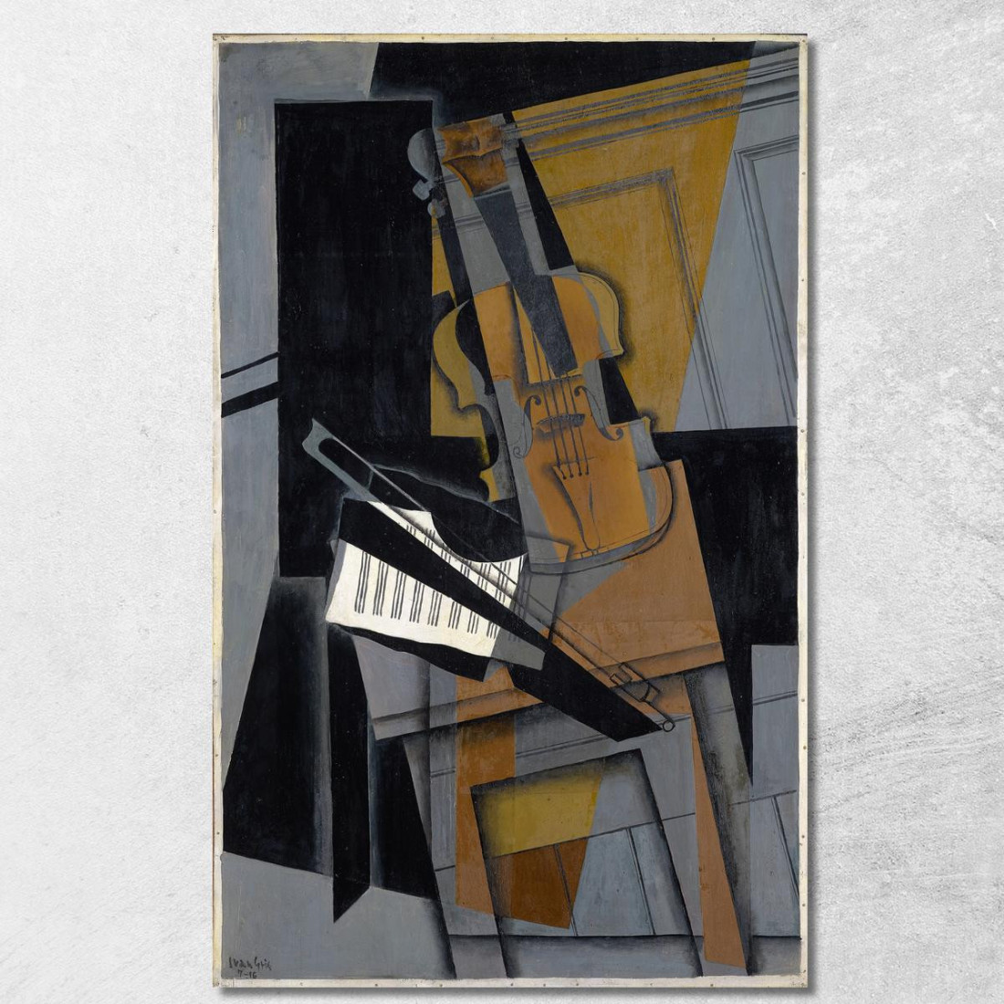 Il Violino Juan Gris jgr73 quadro stampato su tela Il Violino Juan Gris jgr73 quadro stampato su tela