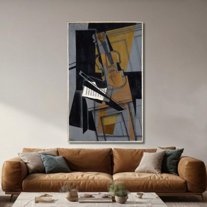Il Violino Juan Gris jgr73 quadro stampato su tela